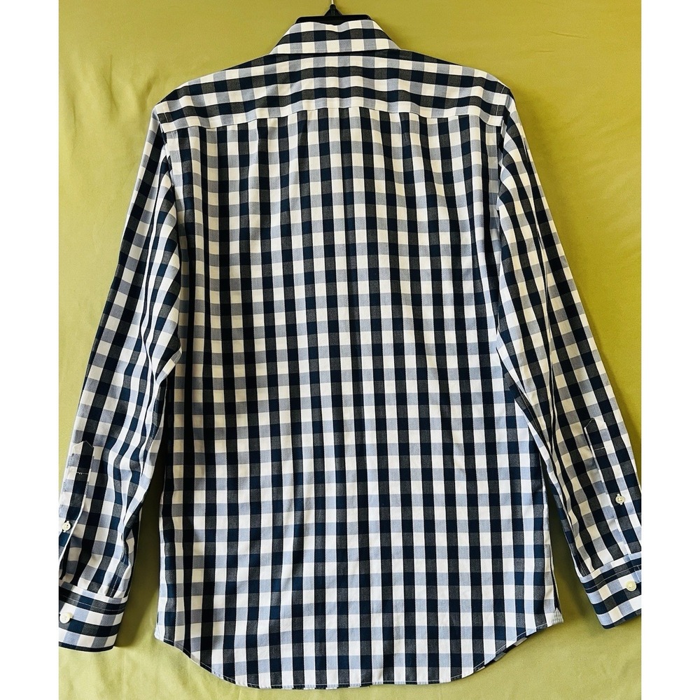 Banana Republic Shirt Mens Small Blue Check Plaid Long Sleeve Camden Fit - Picture 6 of 9